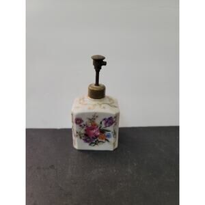 Vintage Thames Japan HandPainted Porcelain Perfume Atomizer Floral Bouquet 2"x4"